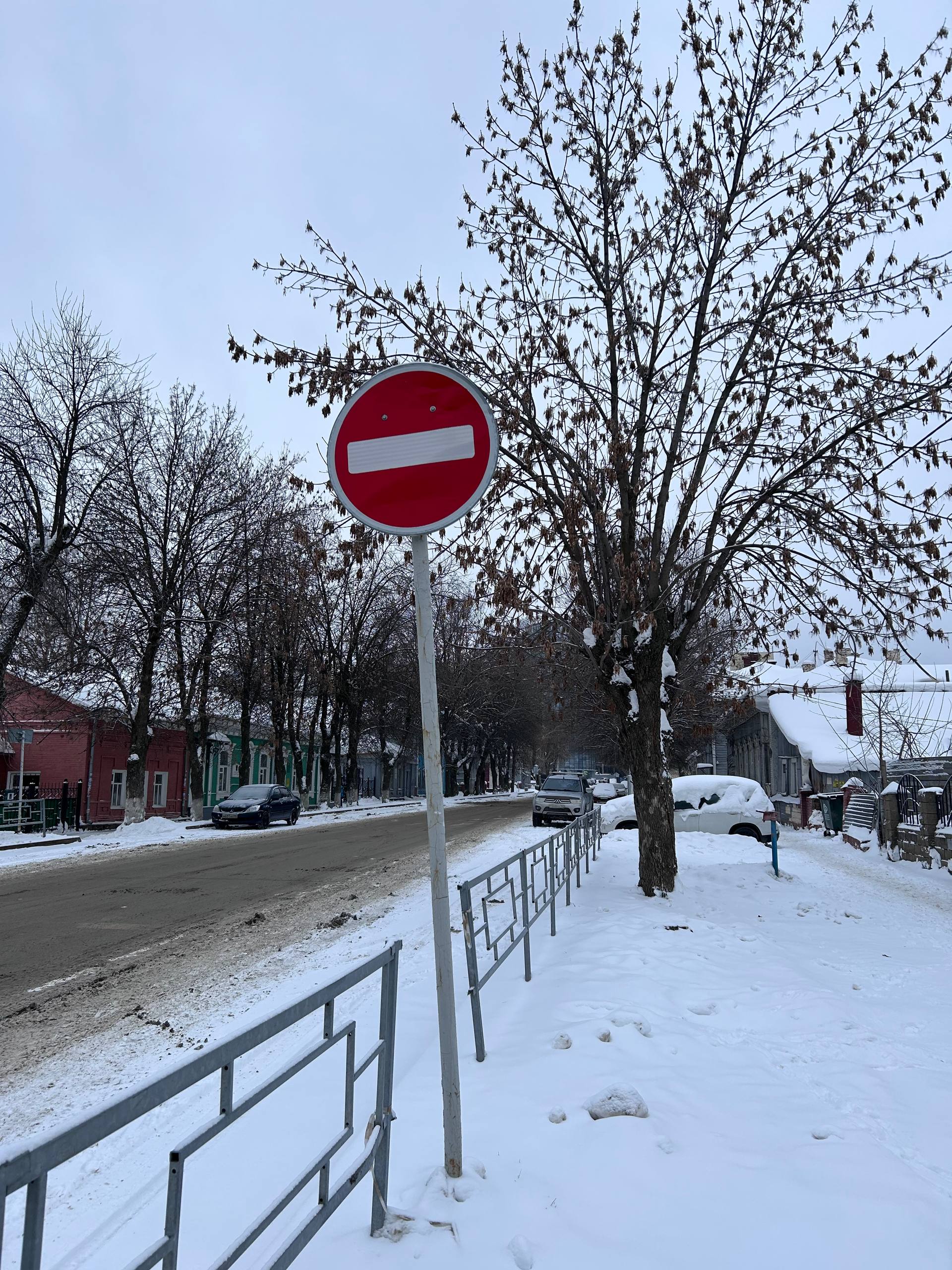 Зимняя улица в Уфе